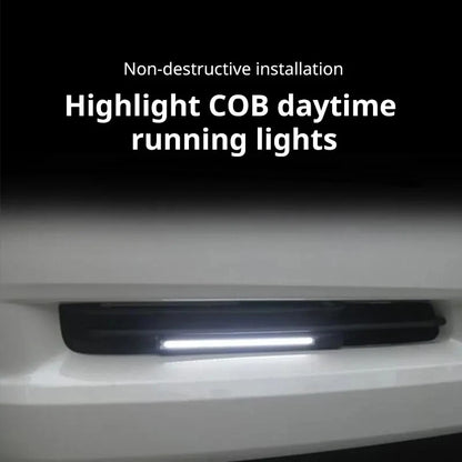2pcs 17cm Universal Waterproof Daytime Running Lights COB Fog Lamp Car Styling Led Day Light DRL Lamp Fog Bar Lamp Strip Lights