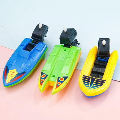 1pc Speed Boat Clockwork Toys Ship Wind Up Float In Water Kid Toys Classic Bathtub Shower Bath Toy for Children‘s Gift Boy Toys