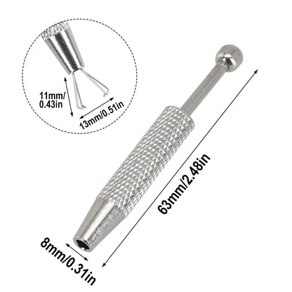 Small Jewelry Beads Tweezer Piercing Ball Grabber With 4 Jaw Holder Diamond Claw Tweezers For IC Chips Gems Nuts Puller Tool