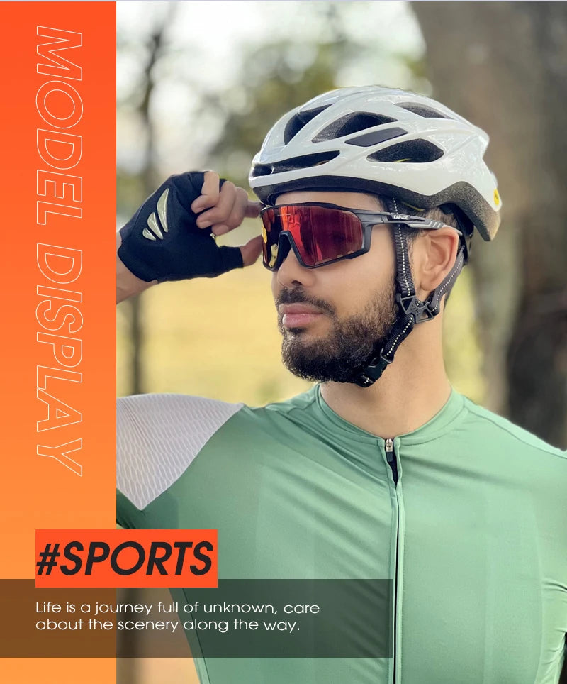 Kapvoe Cycling Glasses MTB Riding Running Sunglasses UV400 Skiing Fishing Climbing Goggles Man Woman Bike Bicycle Eyewear