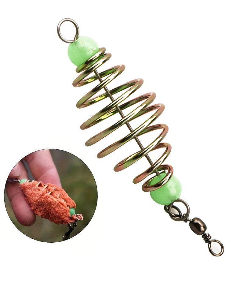 5Pcs Spring Feeder Basket Fishing Bait Trap Cage Holder Lure Bait Cage for Carp Fishing Tackle Accessories Easy Bait Loading