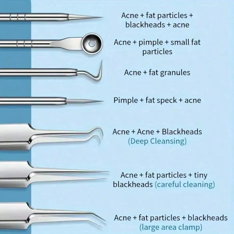 1/3/8PCS stainless steel blackhead removal tool kit, blackhead clip, tweezers, beauty face blackhead remover, acne needle tool