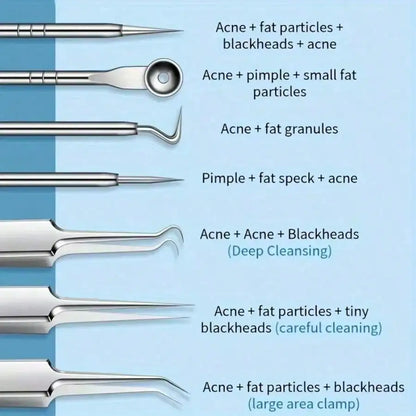1/3/8PCS stainless steel blackhead removal tool kit, blackhead clip, tweezers, beauty face blackhead remover, acne needle tool