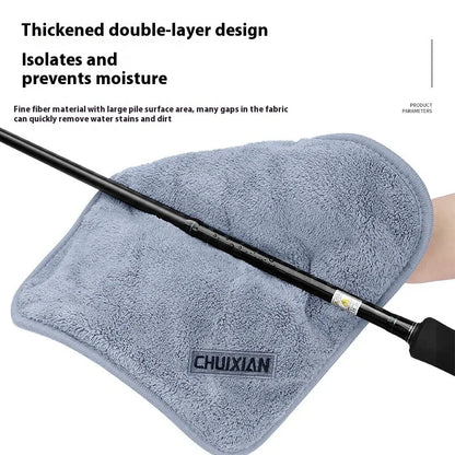 Ultra soft and fast drying fishing towel, ultra-fine fiber towel, cleaning towel for outdoor fishing, scrubbing fishing rod