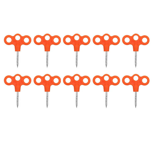 Outdoor Camping Deck Nail Tent Pegs Screw Nail , Lightweight Windproof Rope Fixing Nail, Hiking Campsite Supplies