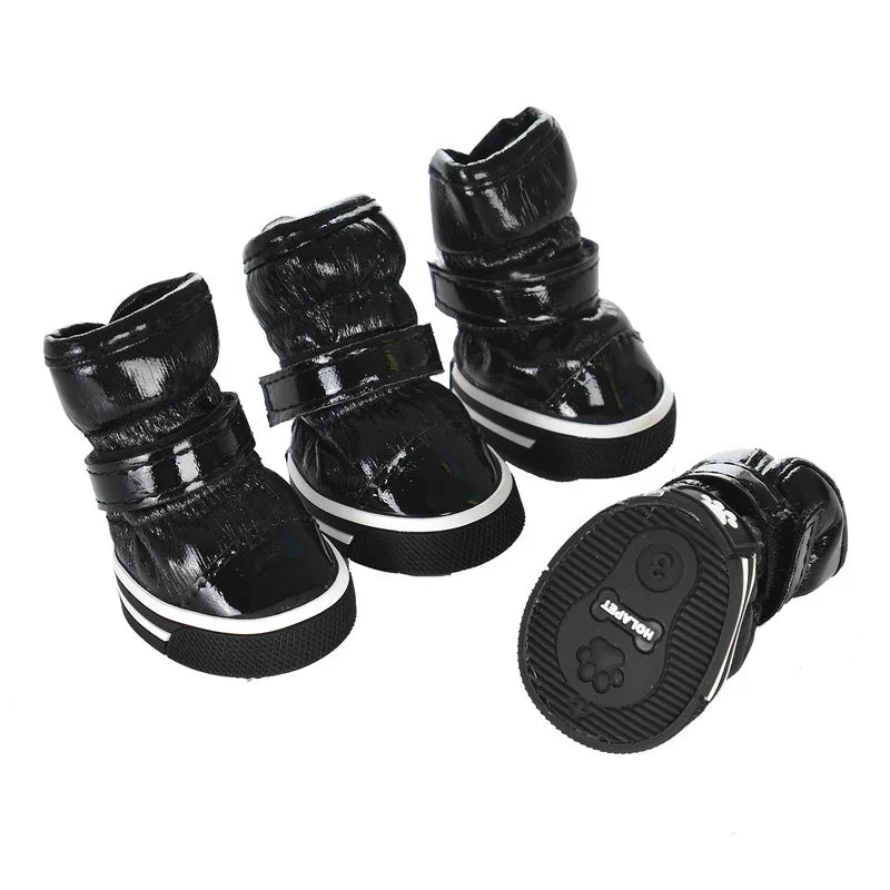 Waterproof Dog Shoes For Small Medium Dogs Cats Winter Warm Puppy Snow Boots Outdoor Adjustable Chihuahua Pug Shoes Pet Sneakers