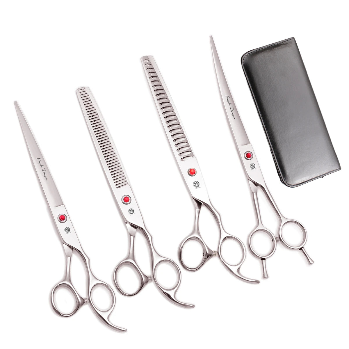 Dog Grooming Scissors Purple Dragon Stainless Gold Professional Dog Shears Scissors To Cut Dog Hair Pet Curved Shears Z3005A