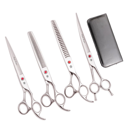Dog Grooming Scissors Purple Dragon Stainless Gold Professional Dog Shears Scissors To Cut Dog Hair Pet Curved Shears Z3005A