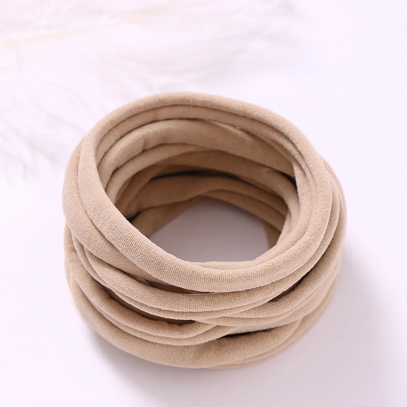 10pcs/lot Nylon Headband Baby Girl Accessories For Children's Hair Elastic Bands For Girls Toddler Headdress Baby Turban