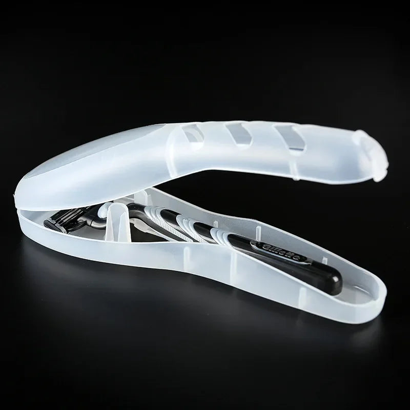 1Pc Transparent Razor Case, Shaver Storage Box, Safety Travel Portable Storage Box for Shaving Razor