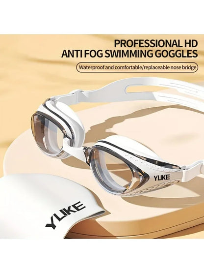 High Performance Waterproof Adult SwimGoggles Anti  Fogging Shielded Comfort - Fit Goggles Pool Water Swimming Sports Eyewear