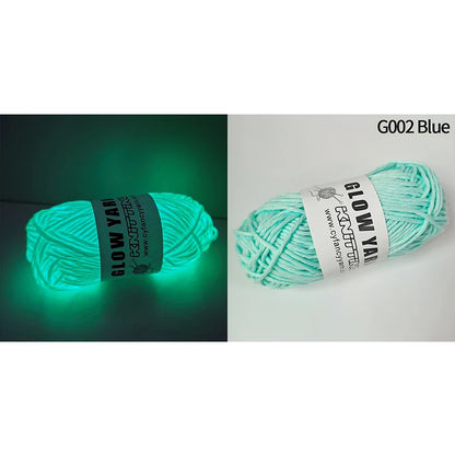 2023 Novel Functional Yarn Glow In The Dark Polyester Luminous Chunky Yarn 2mm for Hand Knitting Carpet Sweater Hat Wool Yarn
