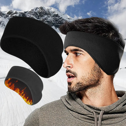 1Pc Fleece Ear Warmer Muff Unisex Winter Headband Outdoor Sports Ear Muffs Warm Headband with Hair Bands for Running Skiing