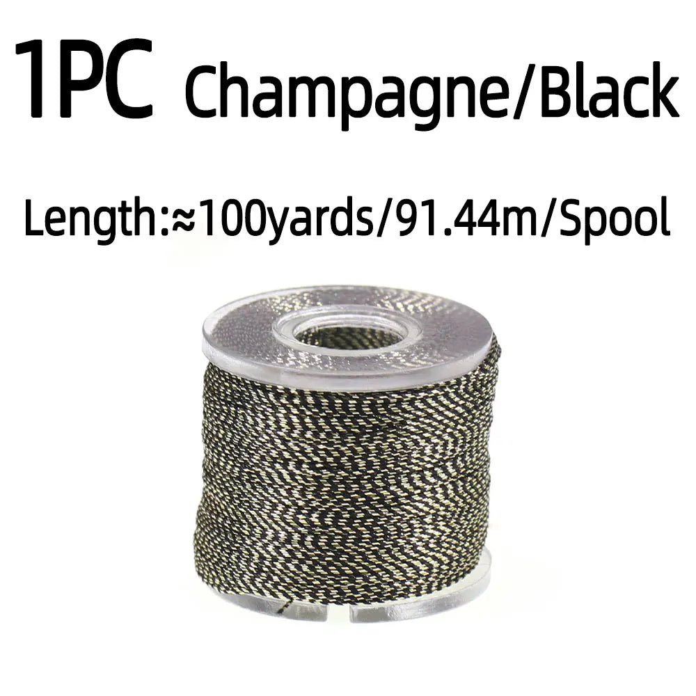 100 Yards/Spool Fishing Rod Building Metallic Thread Nylon Fibers Guide Ring Fix Line Jig Hook Tying Rod Repairing Line