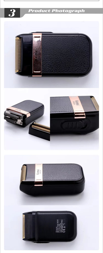 Kemei KM-2024 USB Charging Electric Shaver For Men Reciprocating Twin Blade Razor Shaver Beard Trimmer Shaving Machine