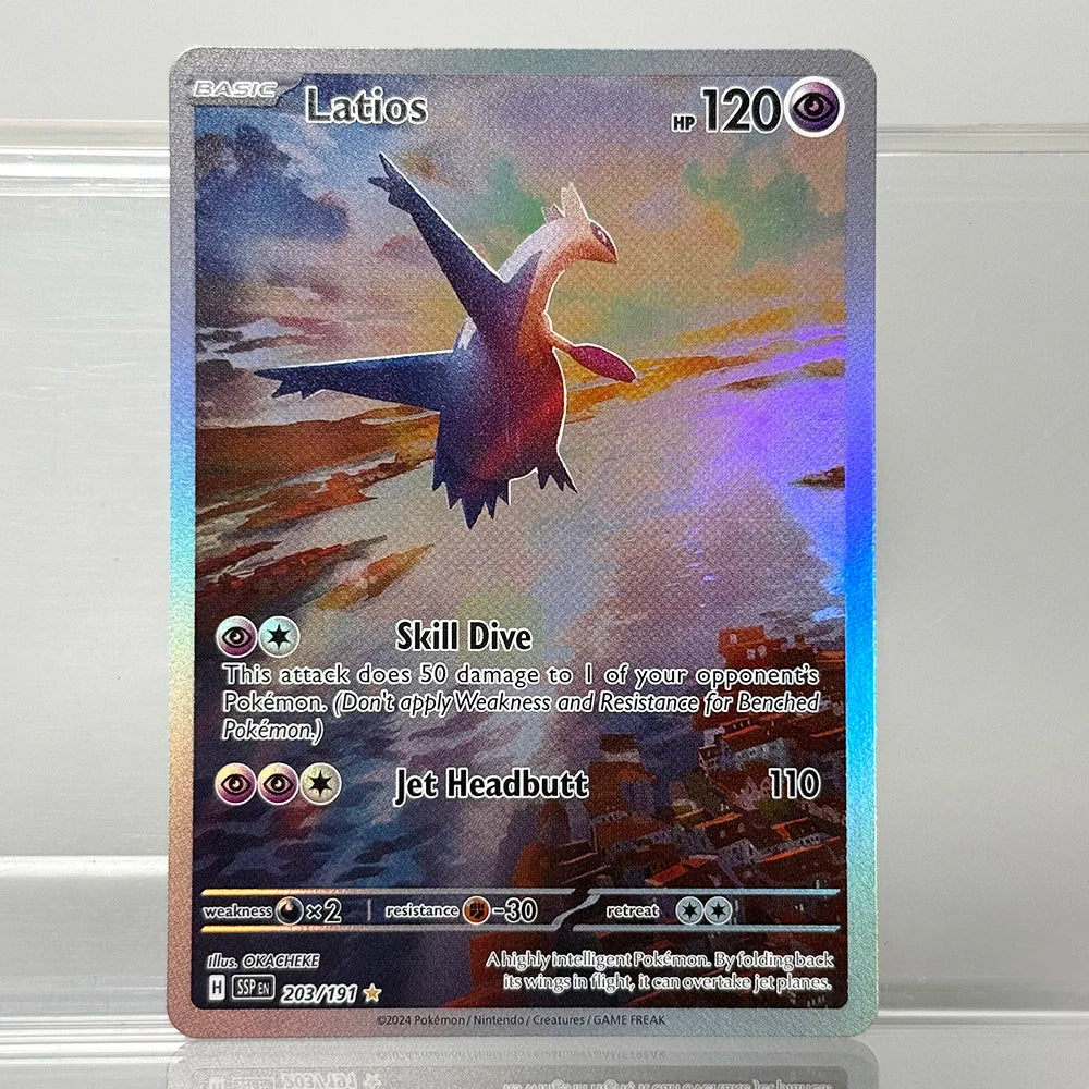 PKM Holographic PROXY Cards Scarlet-Violet Series Latias EX Pikachu EX Alolan Exeggutor PTCG Game Collection Cards Game Toys