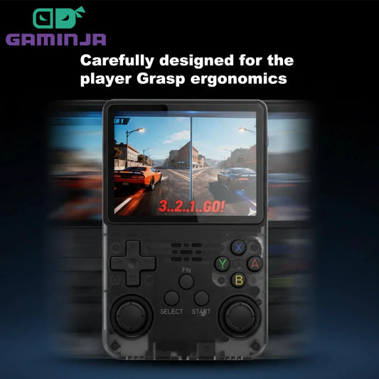 R36S Portable Handheld Game Console 3.5 Inch IPS Screen 640x480 Resolution 64GB Built-in Memory Classic Games Preloaded