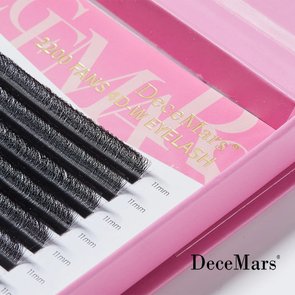 DeceMars Large Amount 4D W Eyelash Extension Large-size Tray 2200 Fans