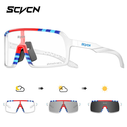 SCVCN Photochromic Sunglasses for Men Fashion Outdoor Sports Bicycle Cycling Glasses Woman Riding Goggles Eyewear Accessories
