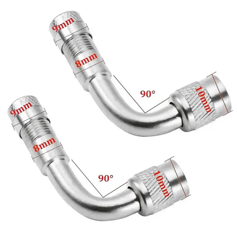 45 90 135 Degree Angle Bent Valve Adaptor Tyre Tube Valve Extension Adapter for Motorcycle Truck Car Moto Bike