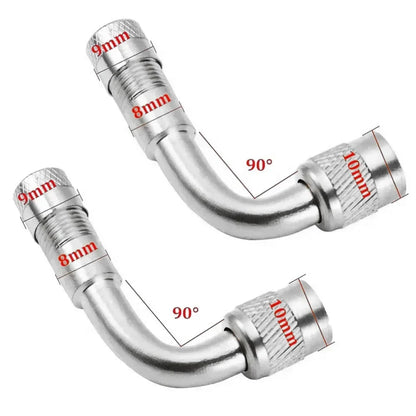45 90 135 Degree Angle Bent Valve Adaptor Tyre Tube Valve Extension Adapter for Motorcycle Truck Car Moto Bike