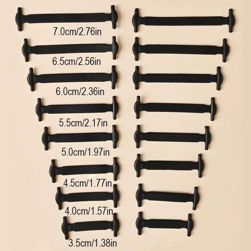 16pcs/lot Silicone Shoelaces No Tie Shoelaces 12 Colors Elastic Lace Shoelace Creative Lazy Silicone Laces Rubber Lace