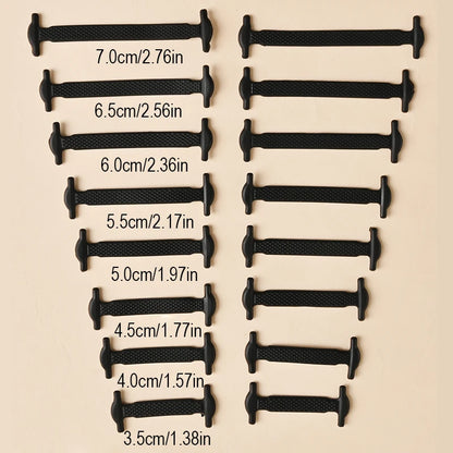 16pcs/lot Silicone Shoelaces No Tie Shoelaces 12 Colors Elastic Lace Shoelace Creative Lazy Silicone Laces Rubber Lace