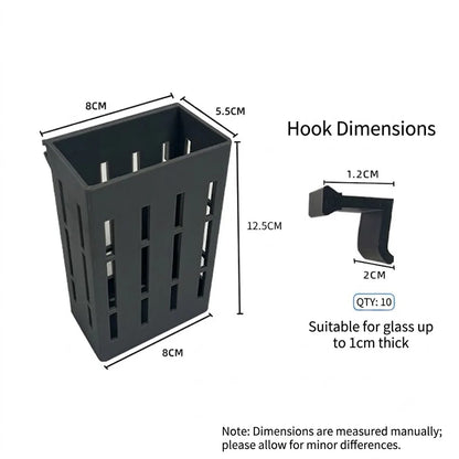 A black plant support with clips for holding aquatic plants in fish tanks