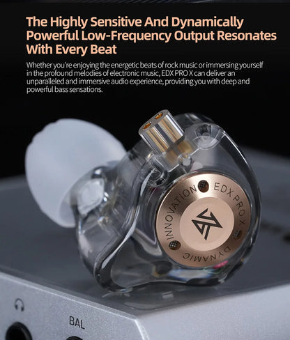 KZ EDX PRO X Dynamic Drive Earphone HIFI Bass Music Earbud Sport Noise Cancelling Headset KZ EDXPROX ZSTX ZSN PRO ZAS EDA ZVX