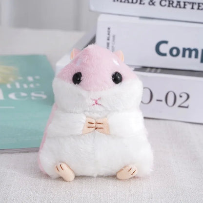 Fluffy Hamster Doll Plush Toys Keychain Pendant Women Girl Faux Fur Pompom Key Ring Trinkets Handbag Backpack School Bag Pendant