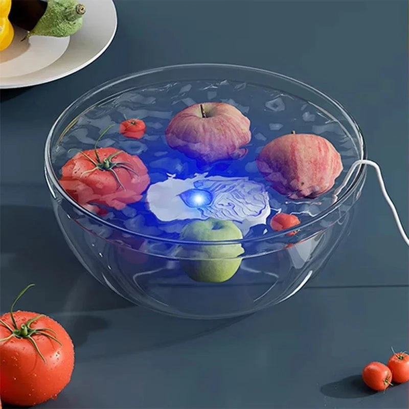 Portable Ultrasonic Vegetable and Fruit Cleaner IPX7 Waterproof Multifunctional Food Washer for Home Kitchen Use