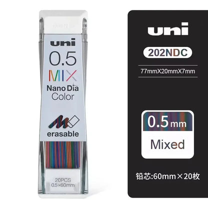 Japan Uni Nano Dia Color 0.5-202NDC Colored Mechanical Pencil Leads Refills 0.5mm Writing Supplies 202NDC