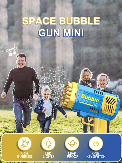 40 hole handheld massive foaming space light bubble machine electric children's toys without battery without bubble water
