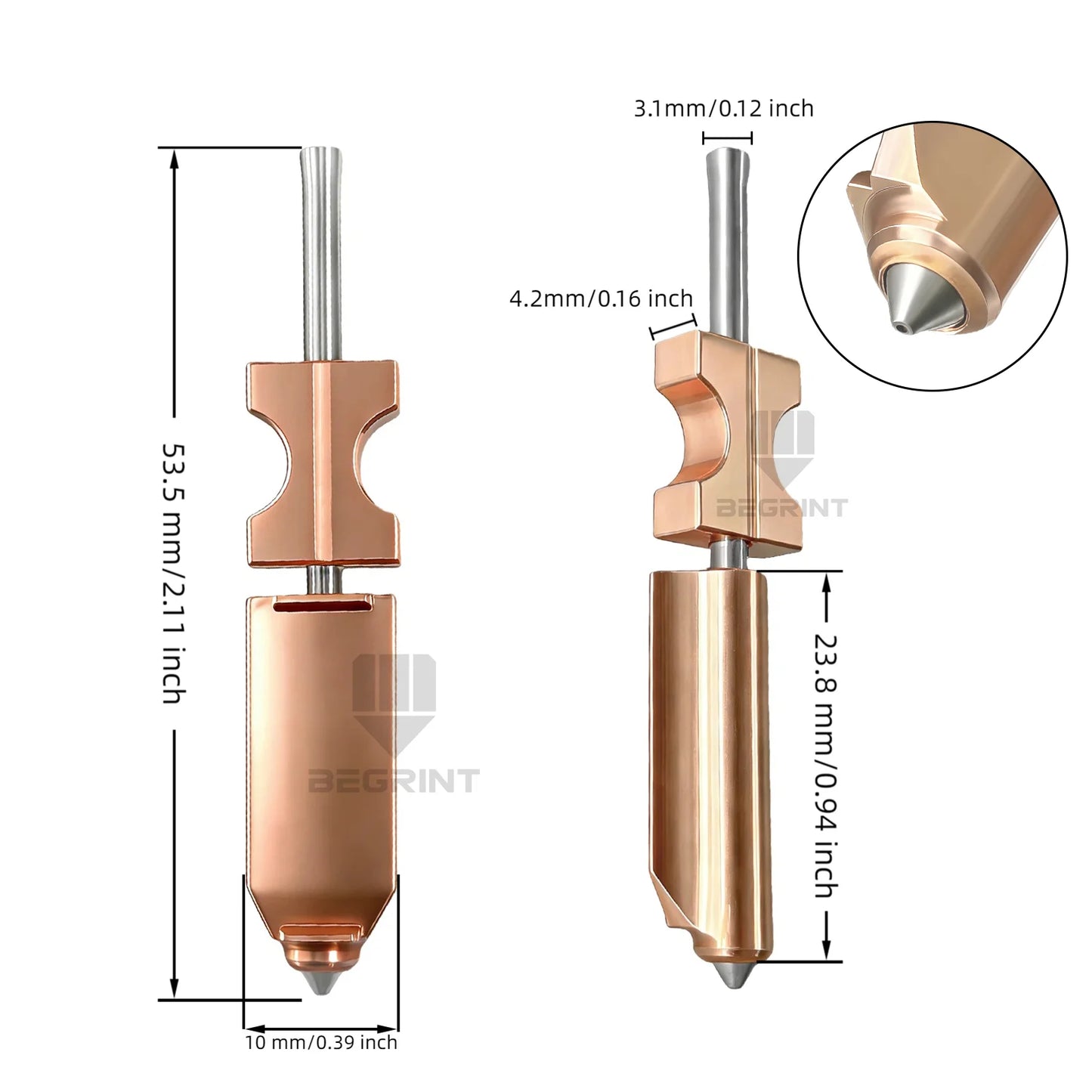 For FlashForge Ad5x Nozzle HTR 550°C Hardened 0.25 0.4 0.6 0.8 32mm³/s High Flow Ad5x Accessories Quick-Detachable Ad5x Hotend