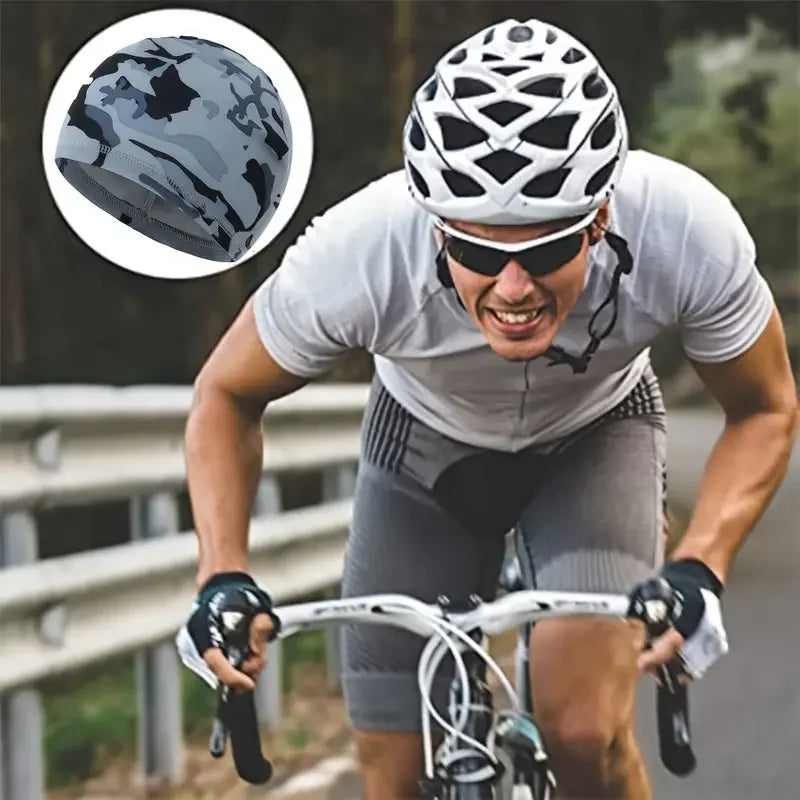 Sun Beanie Hats,Quick Dry Helmet Cycling Cap Anti-Sweat Sports Hat Motorcycle Bike Riding Bicycle Cycling Hat Unisex Inner Cap