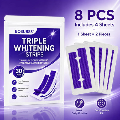 16/8/4pcsWhitening Strips for Teeth, At-Home Smile Care Strips, Easy-Use Oral Beauty Strips for Daily Routine, Bright Smile Appe