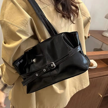 Fashionable Medium Size Versatile Tote Handbag for Daily Use Ethnic Style Synthetic Leather and Canvas Bag