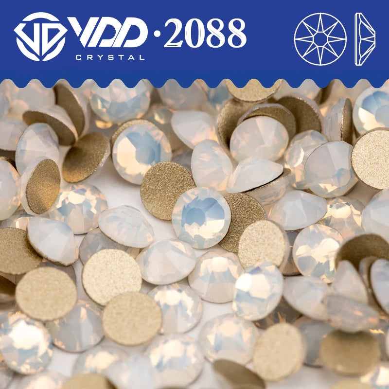 VDD SS16-SS30 High Quality AAAAA 2088 Rhinestones Crystal Flatback 8 Big 8 Small 16cut Stones For DIY Crafts Nail Art Decoration