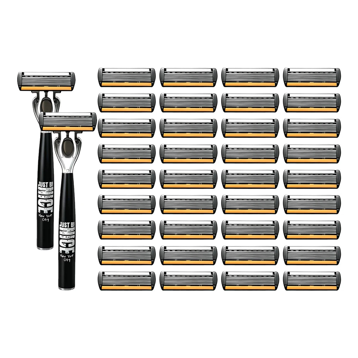Men's Manual Safety Razor Set, featuring 6-layer stainless steel blades and an aloe vera lubricating strip | perfect as a gift.