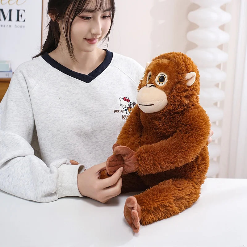 30-90CM Cartoon Gorilla Plush Toy Chimpanzees Punch Monkey Soft Stuffed Doll Decor Girls Birthday Gift Orangutan Plushies Dolls