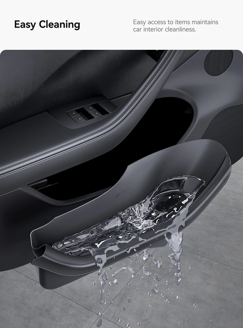 YZ For Tesla Model Y Juniper Model 3 Highland Door Side Storage Box Full-Cover Front and Rear Interior Storage Box Accessories