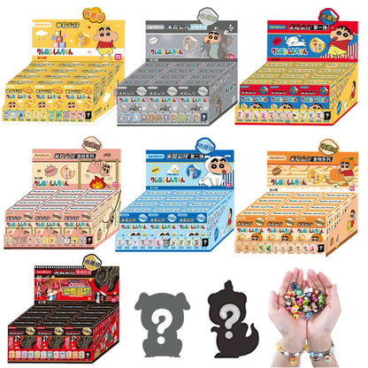 Crayon Shin-Chan Anime Figures Creative Peripheral Dinosaur Diary Baby Rice Grains Doll Model Blind Boxs Toys Children's Gifts