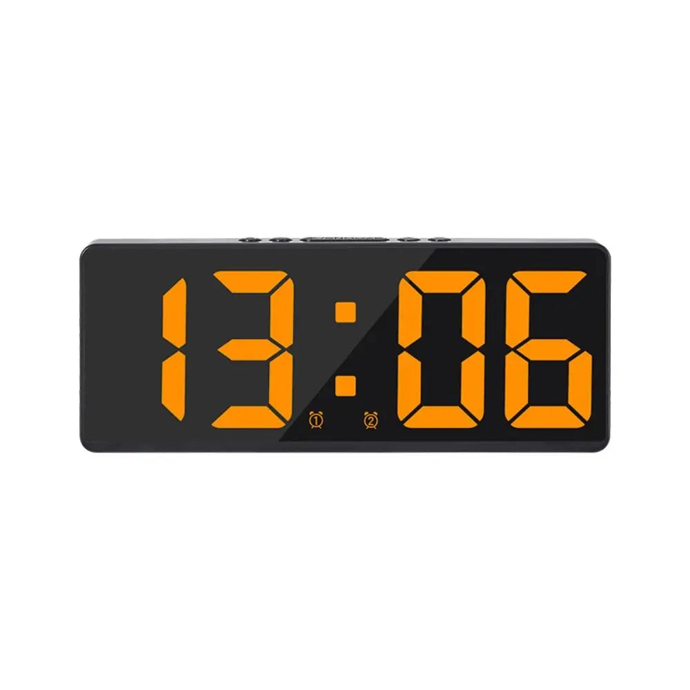 Creative Number Clock Color Nightlight Temperature Calendar Alarm Clock LED Large Number Electronic Clock Backlight Home Decor