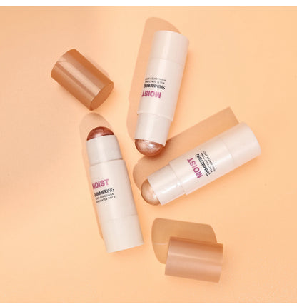 [Natural Glowup] 1pc Glowup Highlighter Stick | Natural Brightening Face Contour & Highlight Makeup, Medium Coverage, Buildable
