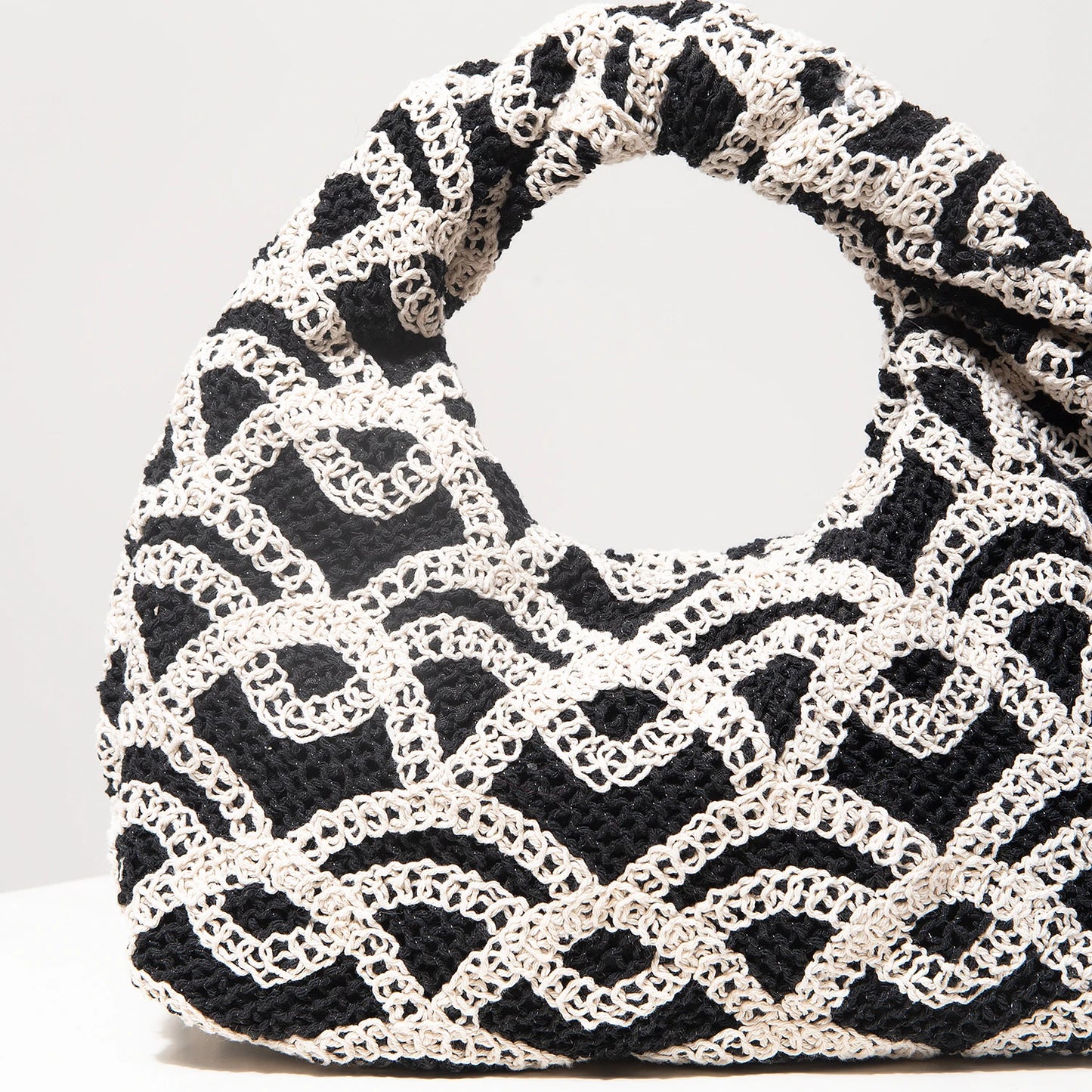 Pattern Hollow Woven Handbag，Bohemia Beach Bags for Women，Crochet Set，Beach Accessories Women，Travel Must Haves（Random Pattern）
