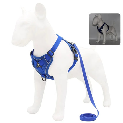 Fashion Reflective Cat Harness and Leash Sets Breathable Mesh Pet Harnesses for Small Dogs Cats Kitten Accessories collier chat