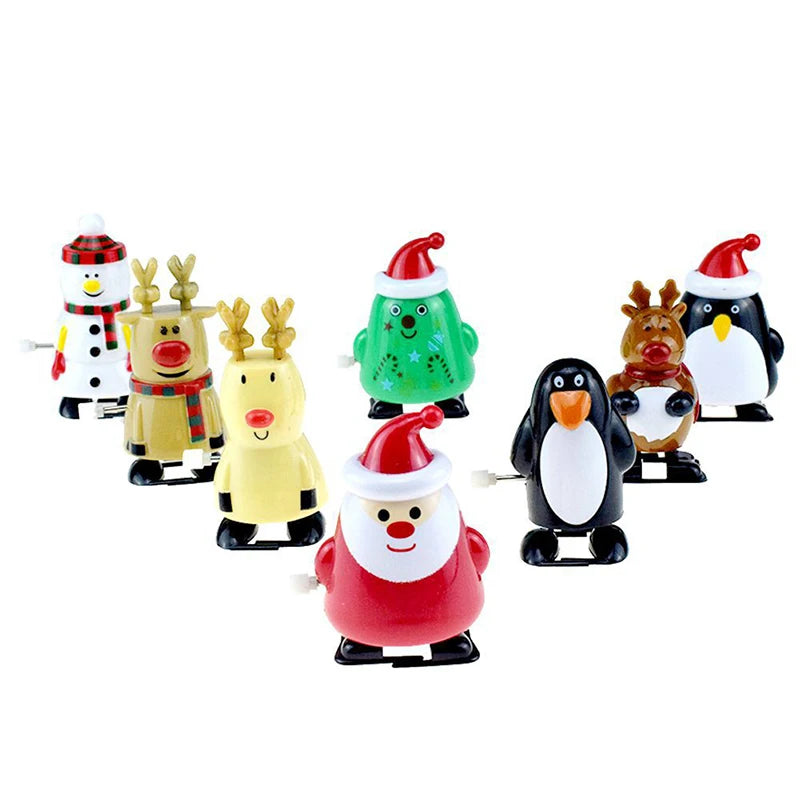 Christmas Ornament Children Toys Jumping Santa Claus Elk Snowman Penguin Kindergarten Festive Party Supplies New Year Gifts