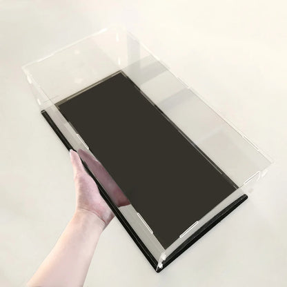 1:14 Scale Transparent Acrylic Display Box, Suitable for Protecting and Displaying Toy Cars, Model Building Blocks, Small Collectibles and Figurines (Inner Ring Size 37X19X12Cm)
