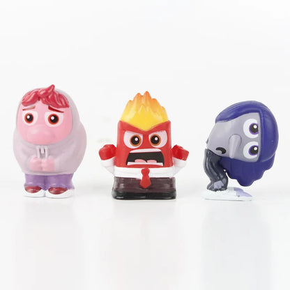 9pcs/set Inside Out Intensa Mente Vice Versa Joy Sadness Anger Disgust Fear Action Figure Cartoon Doll Collection PVC Model