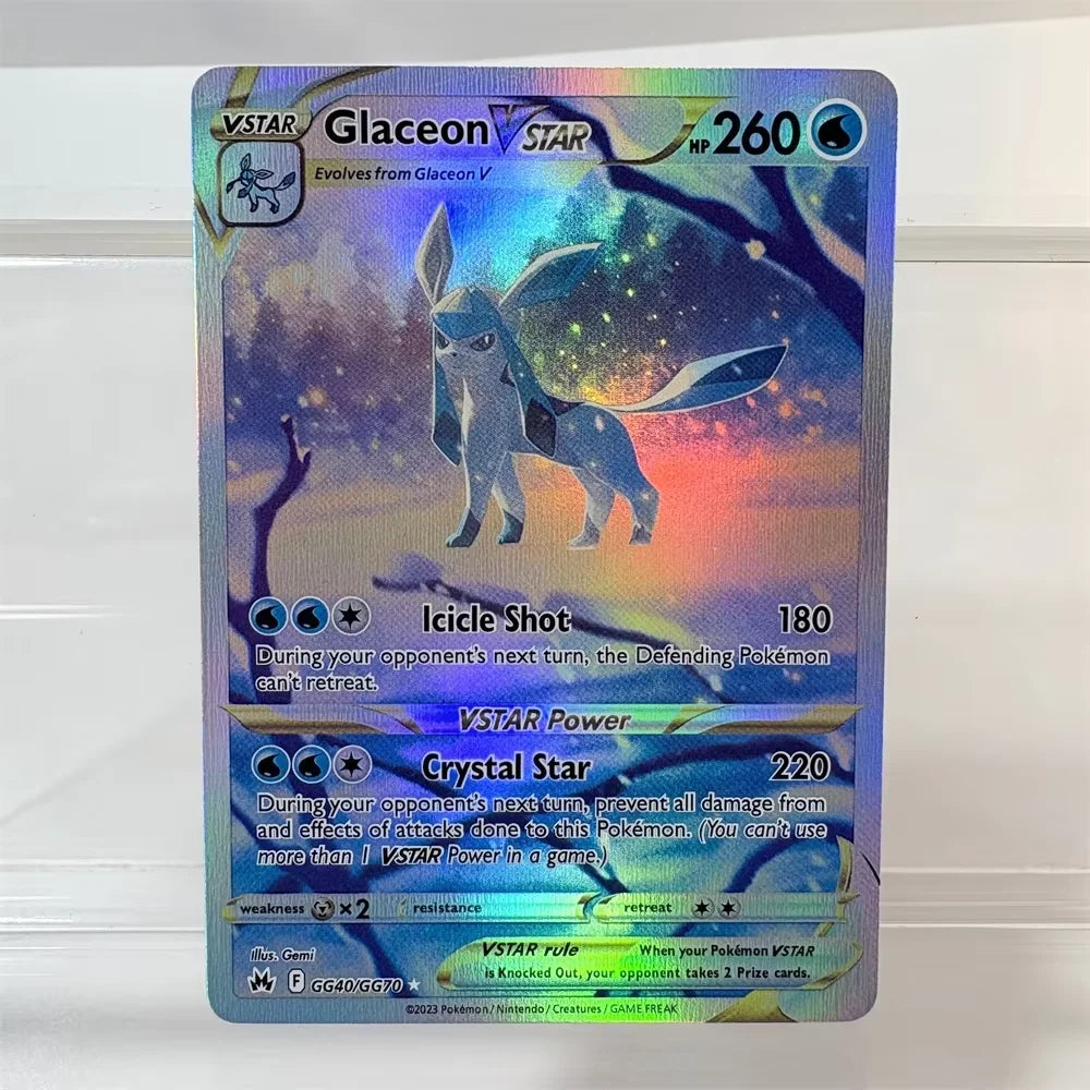 PKM PTCG High Quality Umbreon Vmax Glaceon Vstar Rayquaza Vmax Lono Proxy Foil Cards Game Collection Anime Cards